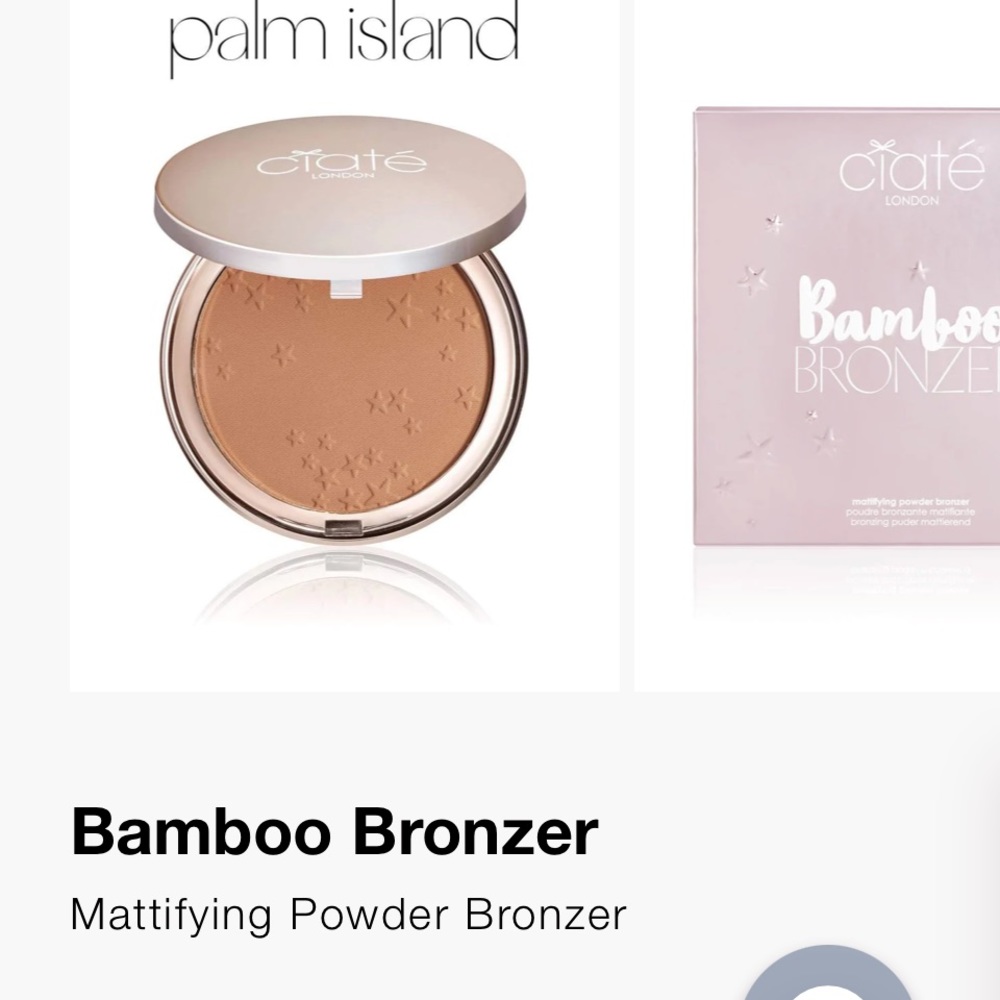 NIB Ciate’London Bamboo Bronzer in Palm Island